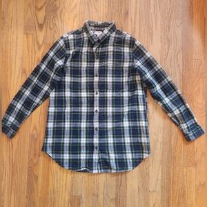 LL Bean Button-Up Women's Medium Flannel Long Sleeve Plaid Shirt